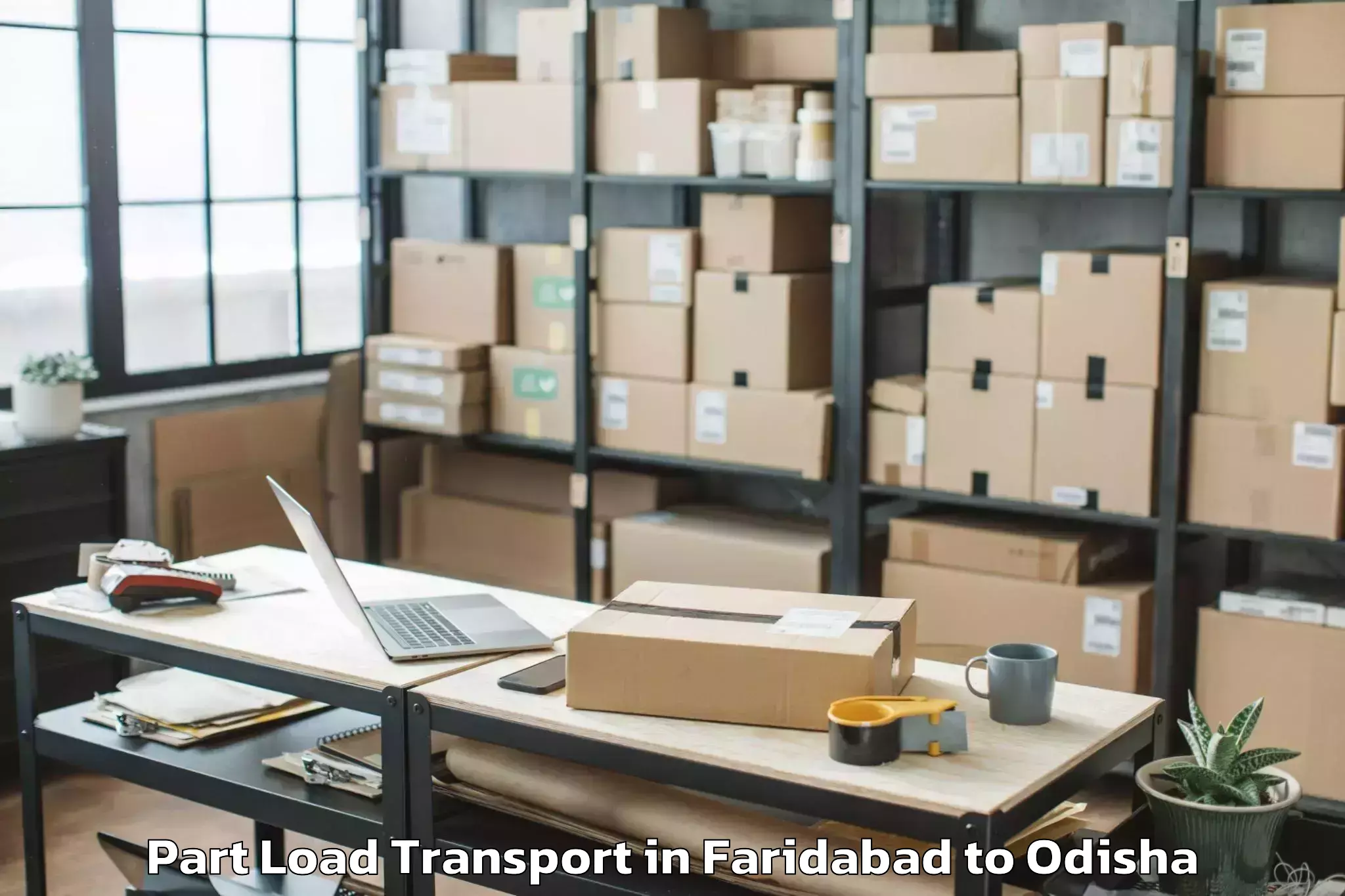 Affordable Faridabad to Chikitigarh Part Load Transport